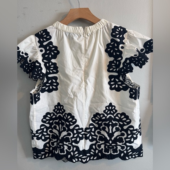 Sea New York Laila Embroidery Flutter Sleeve Top medium - Picture 4 of 6